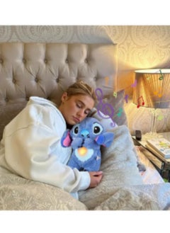 GUDOO Calming Relief Plush Toys | Stitch Breathing Cartoon Anxiety Relief Plush Toy Anxietys Relief Soothing Cartoon Stuffed Animal with Music Lights and Rhythmic Breathing Motion for Kids Sleeping  - Image 3