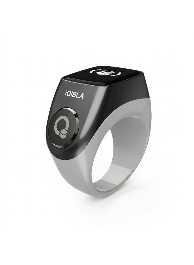 خاتم التسبيح الذكي iQibla Zikr Flex Pro بشاشة OLED - خاتم عداد ذكر رقمي مع اتصال بلوتوث، متتبع صلاة إسلامية للرجال والنساء - Image 1