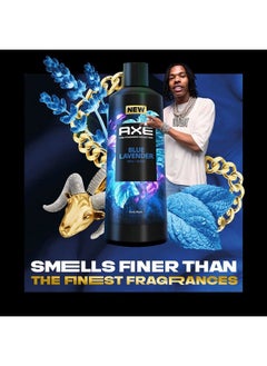 Axe Fine Fragrance Collection Body Wash For Men Blue Lavender 4 Count 12H Refreshing Scent Shower Gel Infused With Lavender Mint And Amber Essential Oils 18 Oz  - Image 4