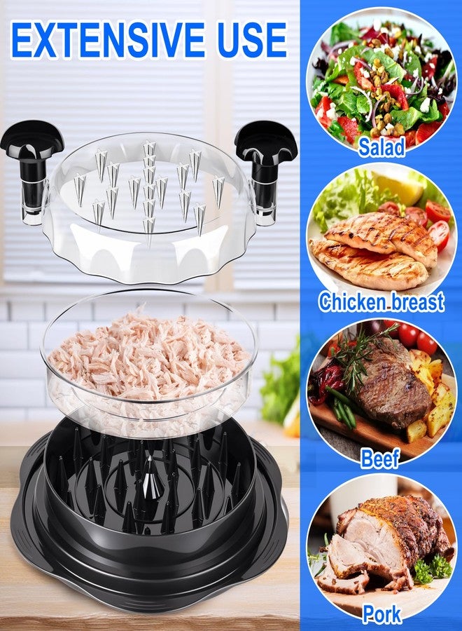 Jopplim Chicken Breast Shredder, Chicken Shredder Tool Twist Large, Visible Meat Shredder Tool Twist with Separate Plate, Non-Slip Bottom, Ergonomic Handle, BPA free, Suitable for all kinds of Cooked Meat - Image 2