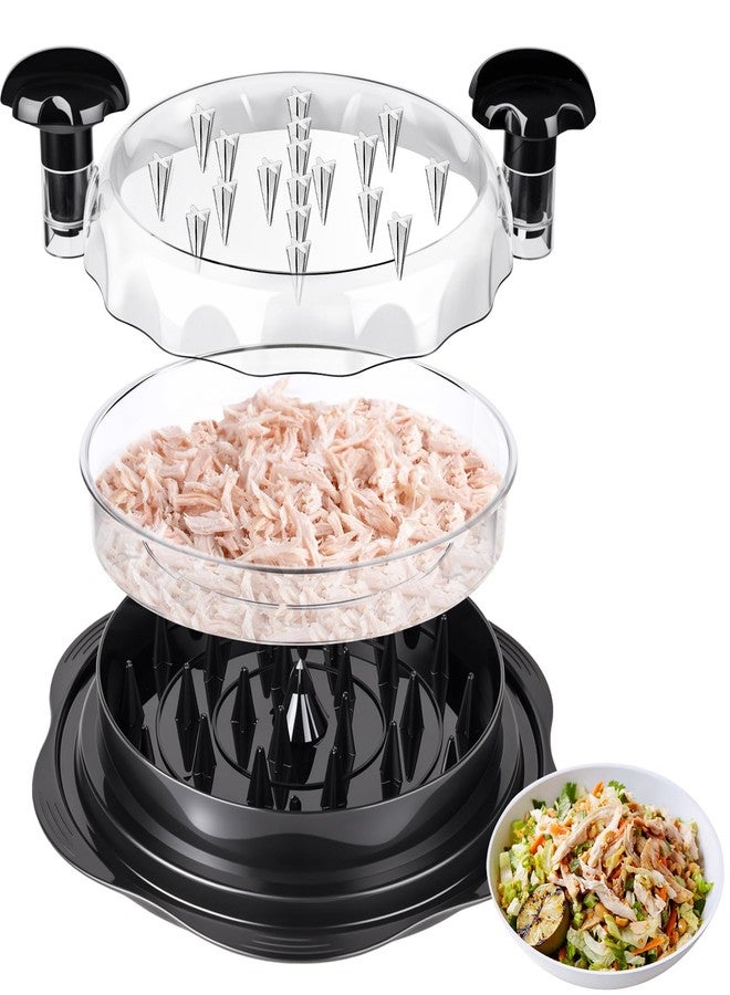 Jopplim Chicken Breast Shredder, Chicken Shredder Tool Twist Large, Visible Meat Shredder Tool Twist with Separate Plate, Non-Slip Bottom, Ergonomic Handle, BPA free, Suitable for all kinds of Cooked Meat - Image 1