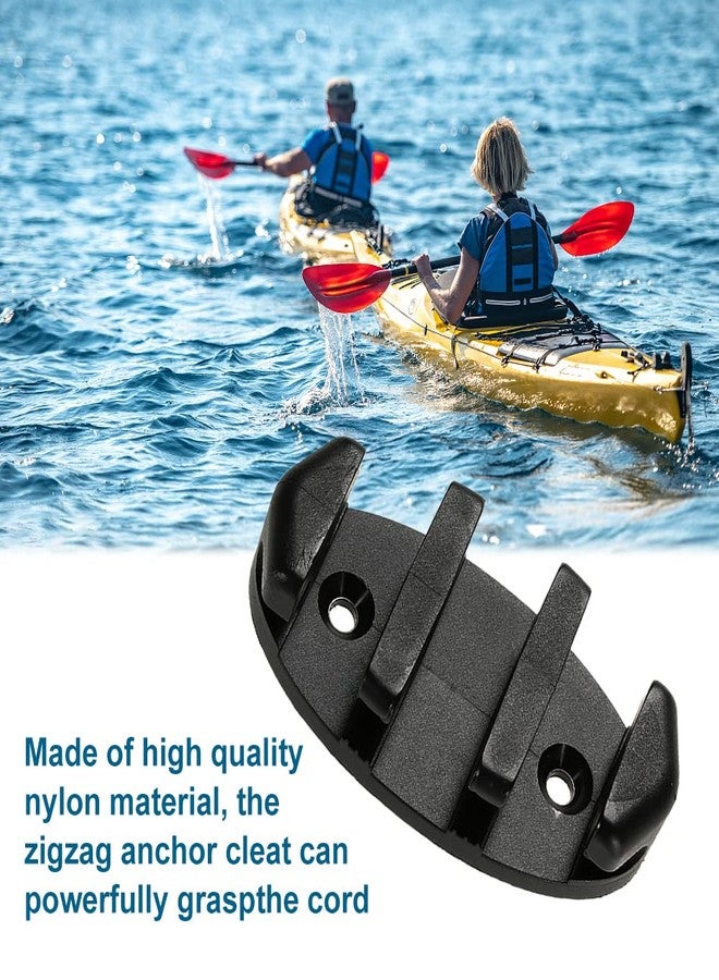 Yetaha 2PCS Zig Zag Anchor Cleat, Black Nylon Kayak Cleats for Canoes Marine Fishing Boat Kayak Accessories - Image 3