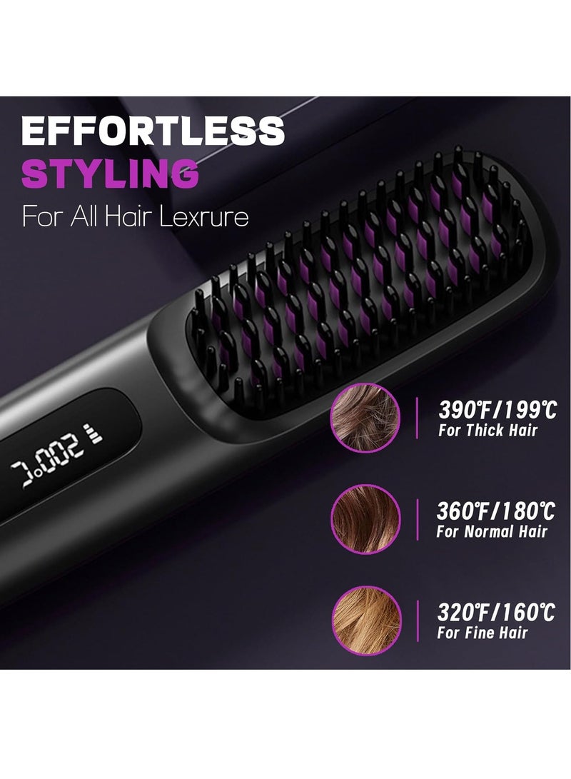 Hair Straightener – Cordless Comb with Negative Ions, Fast Heating, Portable Travel Design, Rechargeable Comb for Straightening and Curling (1 pc) - Image 4