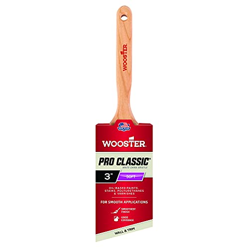 Wooster Brush Z12223 White Majestic Angle Sash Paintbrush 3Inch - Image 1