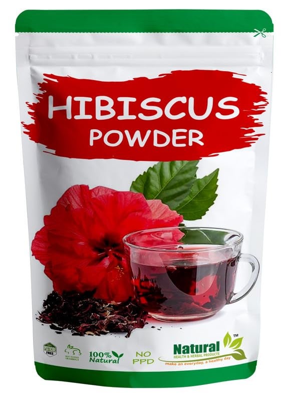 Natural Health and Herbal Products Natural Health  Herbal Products Hibiscus Powder  Rosa Sinensis  Hibiscus Rosa Sinensis  Shoeblackplant For Skin Care Hair Care Weight Loss and DrinkTea  200Gm  - Image 1