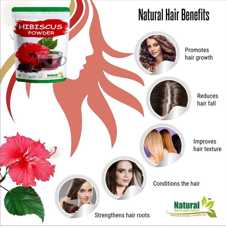 Natural Health and Herbal Products Natural Health  Herbal Products Hibiscus Powder  Rosa Sinensis  Hibiscus Rosa Sinensis  Shoeblackplant For Skin Care Hair Care Weight Loss and DrinkTea  200Gm  - Image 4