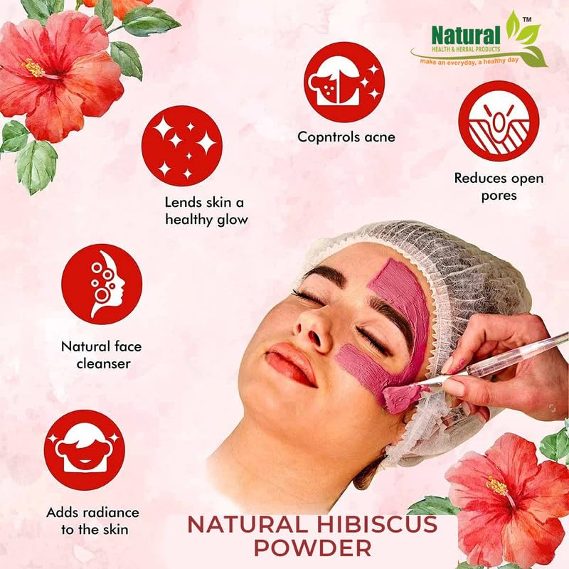 Natural Health and Herbal Products Natural Health  Herbal Products Hibiscus Powder  Rosa Sinensis  Hibiscus Rosa Sinensis  Shoeblackplant For Skin Care Hair Care Weight Loss and DrinkTea  200Gm  - Image 3