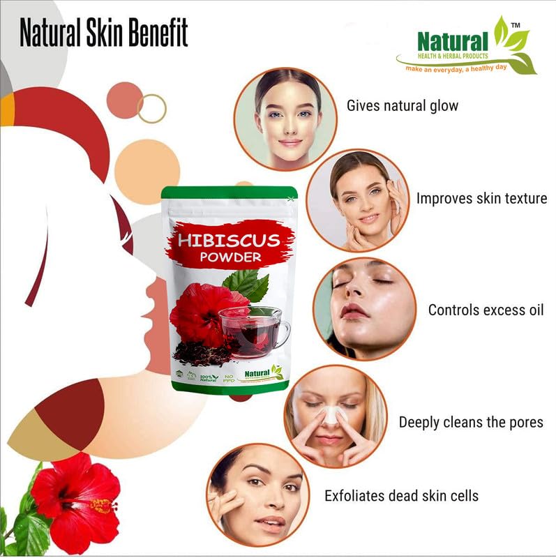 Natural Health and Herbal Products Natural Health  Herbal Products Hibiscus Powder  Rosa Sinensis  Hibiscus Rosa Sinensis  Shoeblackplant For Skin Care Hair Care Weight Loss and DrinkTea  200Gm  - Image 5