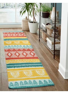 H2H H2H House2Home 2 Way Reversible Cotton Material Door Bedside Rug/Mat (3 Colors & Sizes 60x90 cm, Orange)  - Image 1