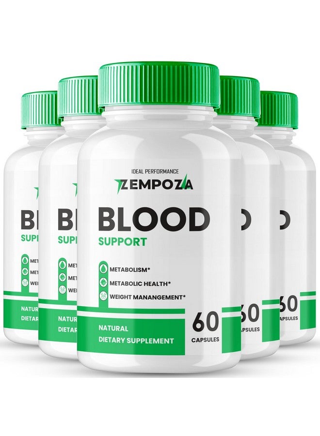 IDEAL PERFORMANCE Zempoza Blood Formula Supplement Capsules, Zempoza Healthy Blood Advanced Formula Pills - Maximum Strength with Vitamin C, Zinc, Cinnamon Powder, Zempoza Blood Support Capsules Reviews (5 Pack) - Image 1