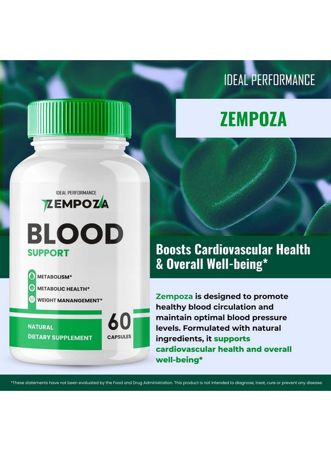 IDEAL PERFORMANCE Zempoza Blood Formula Supplement Capsules, Zempoza Healthy Blood Advanced Formula Pills - Maximum Strength with Vitamin C, Zinc, Cinnamon Powder, Zempoza Blood Support Capsules Reviews (5 Pack) - Image 4