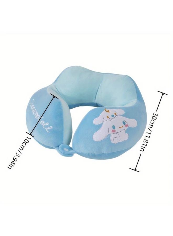 وسادة الرقبة على شكل حرف U من بلاك بيوتي سانريو كورومي هيلو كيتي من البوليستر الناعم لدعم القيلولة أثناء السفر أو في المكتب - Image 4