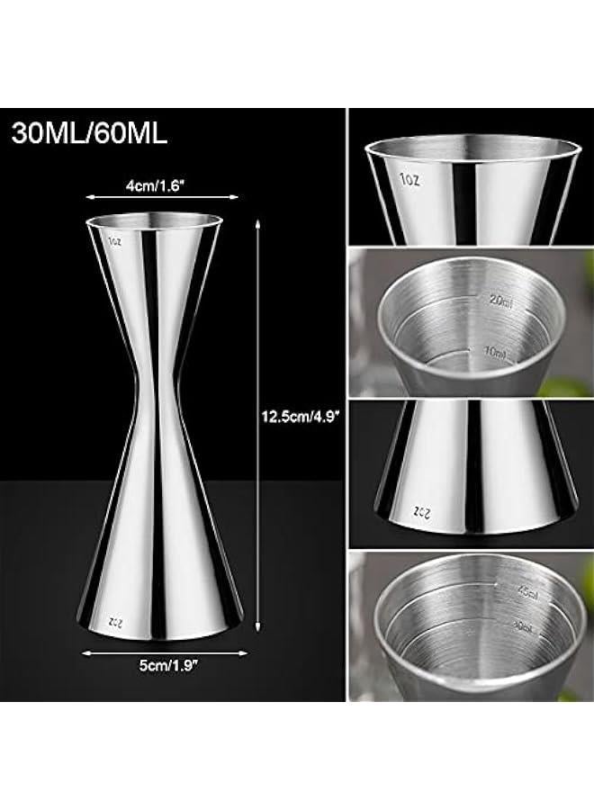 Double Cocktail Jigger with Measurements Inside, 2 oz 1 oz Jigger for Bartending, 304 Stainless Steel Cocktail Bar Tools for Bar Home Bartender Party Wine Drink - Image 3
