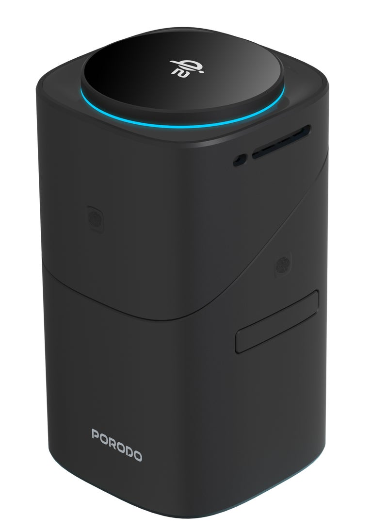 porodo - Auto Rotate & Slide Qi2 Magsafe Charging / Flexible Viewing Angle /Wireless Watch Charger / Earbuds and Phone Charger / Charge Quickly and Safely - Black - Image 1