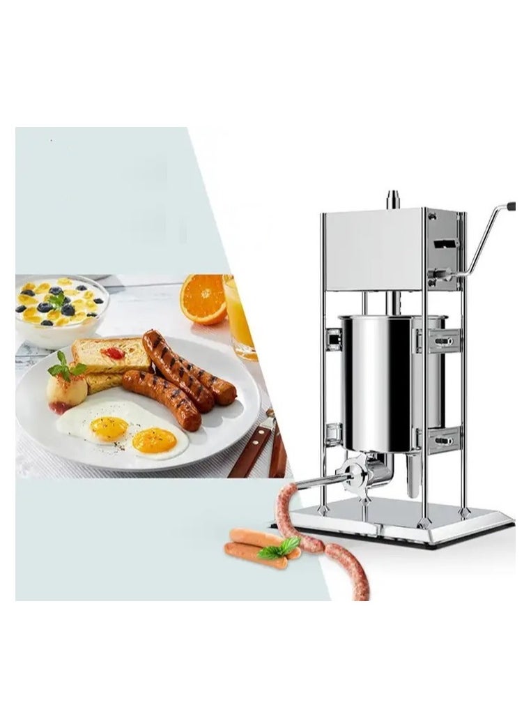 LETWOO LETWOO 5L Sausage Stuffer Stainless Steel Sausage Maker with 4 Stuffing Tubes Attachment Vertical Meat Sausage Stuffer Machine for Kitchen  - Image 3