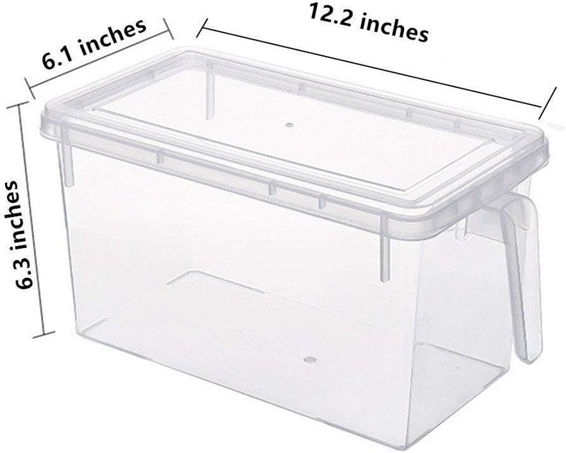 MineSign 4 Pack Plastic Food Storage Bins with Lids for Fridge Produce Saver Containers for Refrigerator Organization Stackable Freezer Organizer Fresh Keeper Container(Green) - Image 2