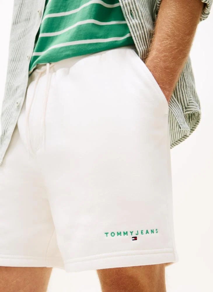TOMMY JEANS  Linear Logo Embroidery Sweat Shorts for Men | Best Price UAE