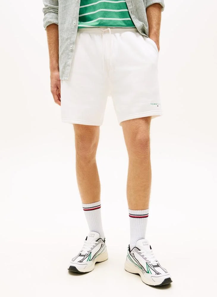 TOMMY JEANS Linear Logo Embroidery Sweat Shorts
