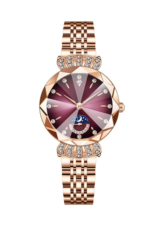 Labaoli Women's classic style wristwatch, women's stainless steel round dial mechanical watch, fashionable women's watch - Image 1