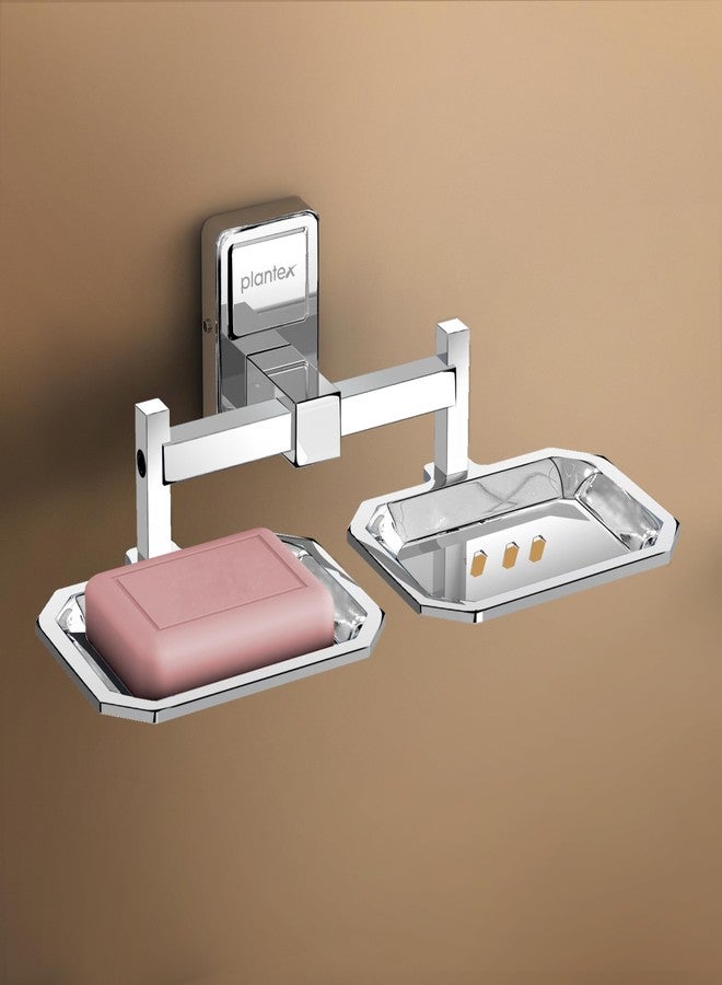 Plantex Stainless Steel 304 Grade Darcy Soap Holder for Bathroom/Soap Dish/Bathroom Soap Stand/Bathroom Accessories(Chrome) - Pack of 1 - Image 1