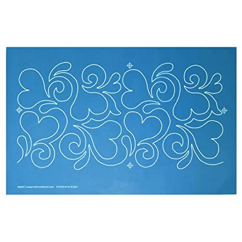 Full Line Stencil Splas of Love - Edge to Edge Nylon Mesh Stencil, Continuous Line Template for Hand Quilting, Free Motion Quilting, Domestic Machine Quilting, Long-Arm Quilting - Image 1