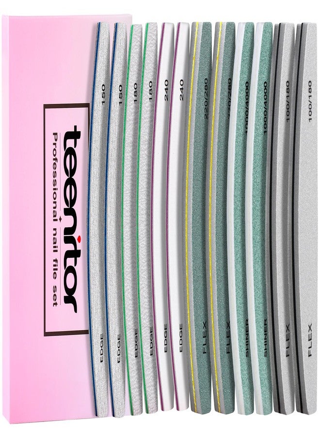 Teenitor مجموعة أدوات تجميل الأظافر Teenitor، 2 مجموعة من كتل تلميع الأظافر وأدوات تلميع الأظافر للأظافر الطبيعية، ألواح صنفرة للأظافر، مجموعة تلميع وتألق الأظافر، أدوات تلميع الأظافر الأكريليكية 100/180 لأظافر النساء - Image 1