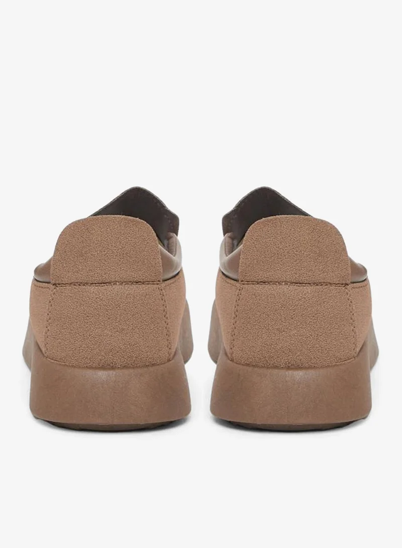 Styli brown Men Brown Suede-Look Loafers for Men | Best Price UAE