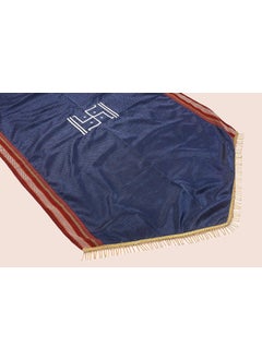 PUNYATVA PUNYATVA Backdrop Curtain for Ganpati Festival Decoration Khan Swastik Design Machine Embroidery Dark Blue Eco Friendly Ganesha Decoration CurtainDecorative Backdrop Cloth for Puja  - Image 3