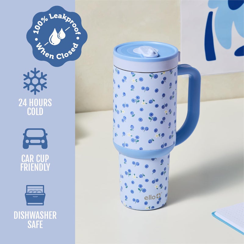 Ello Oasis 30oz Stainless Steel Tumbler - Blueberries - Image 5