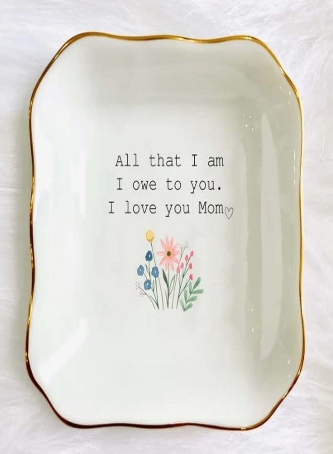 BAT TRANG Ceramic Jewelry Dish, Mother of The Bride Wedding Gift, Bridal Shower Gift, Gifts for Mom from Bride, Mom Gift, Birthday Gift, (All That I am) - Image 3