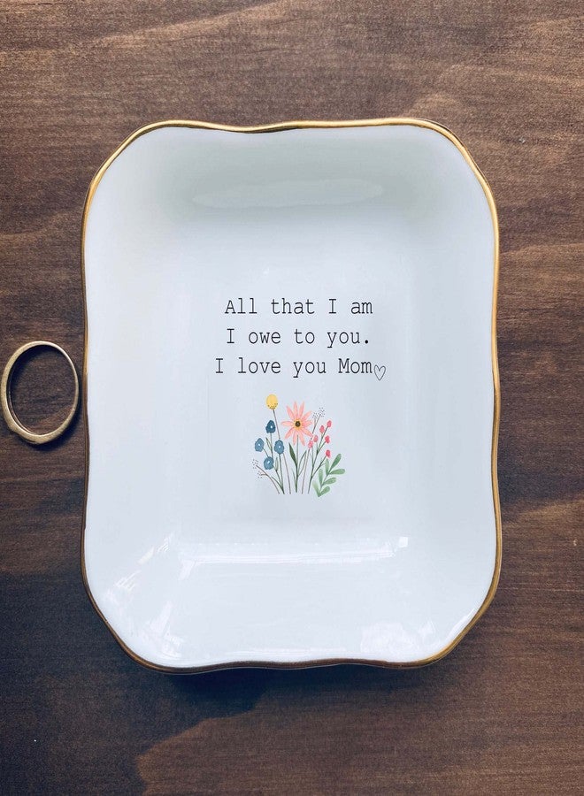 BAT TRANG Ceramic Jewelry Dish, Mother of The Bride Wedding Gift, Bridal Shower Gift, Gifts for Mom from Bride, Mom Gift, Birthday Gift, (All That I am) - Image 4