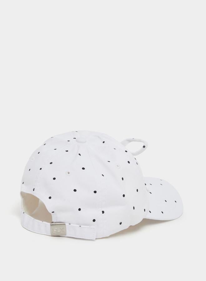 Styli Ribbon Polka Dot Print Cap  - Image 2