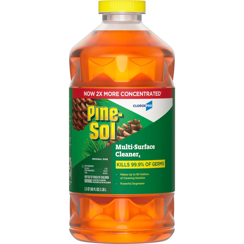 Pine Sol كلوركس برو باين-سول منظف متعدد الأسطح، منظف لجميع الأغراض، باين الأصلي، 80 أونصة سائلة (60606) (قد يختلف التعبئة) - Image 1