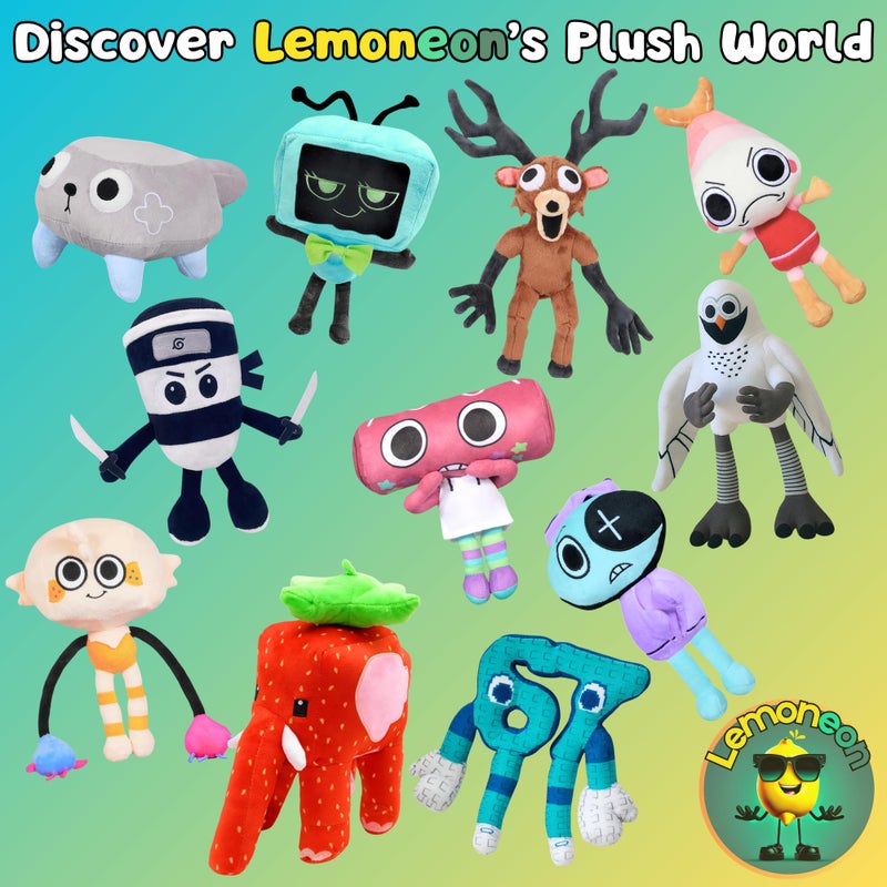 Lemoneon 67 Plush 10" Italian Brainrot Plush Meme AI-Crafted Stuffed Figure Pillow for Video Game Fans Room Decor - Image 4