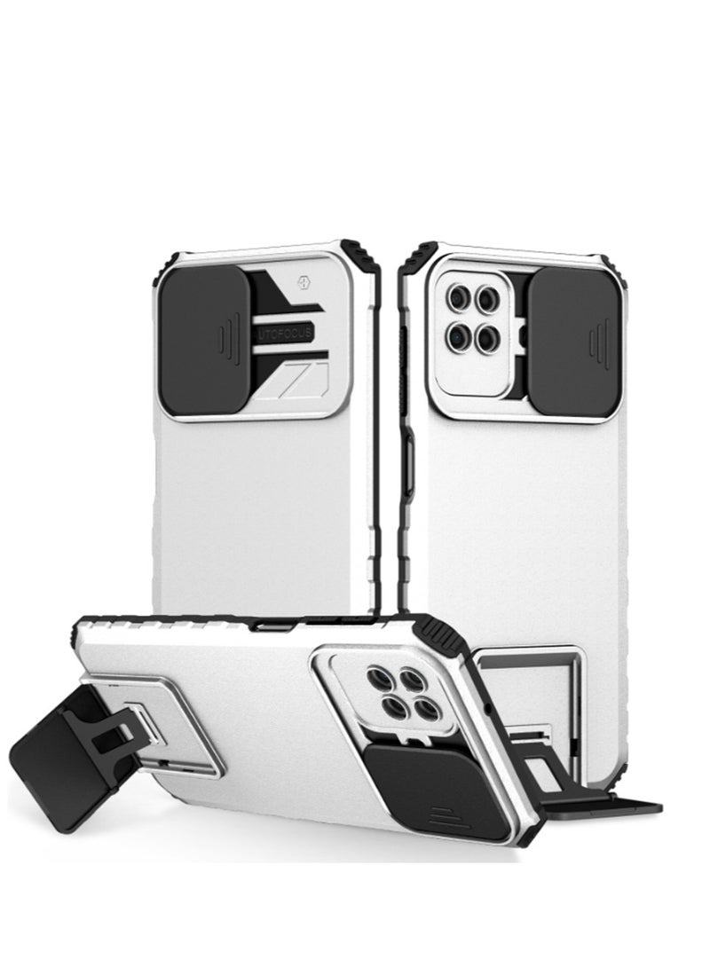 Xiaomi Redmi 9C / 10A 4G Mobile Phone Case Cover, Innovative Telescopic Bracket, Sliding Protection Camera Window, Bumper Shockproof Phone Back Cover - Image 1