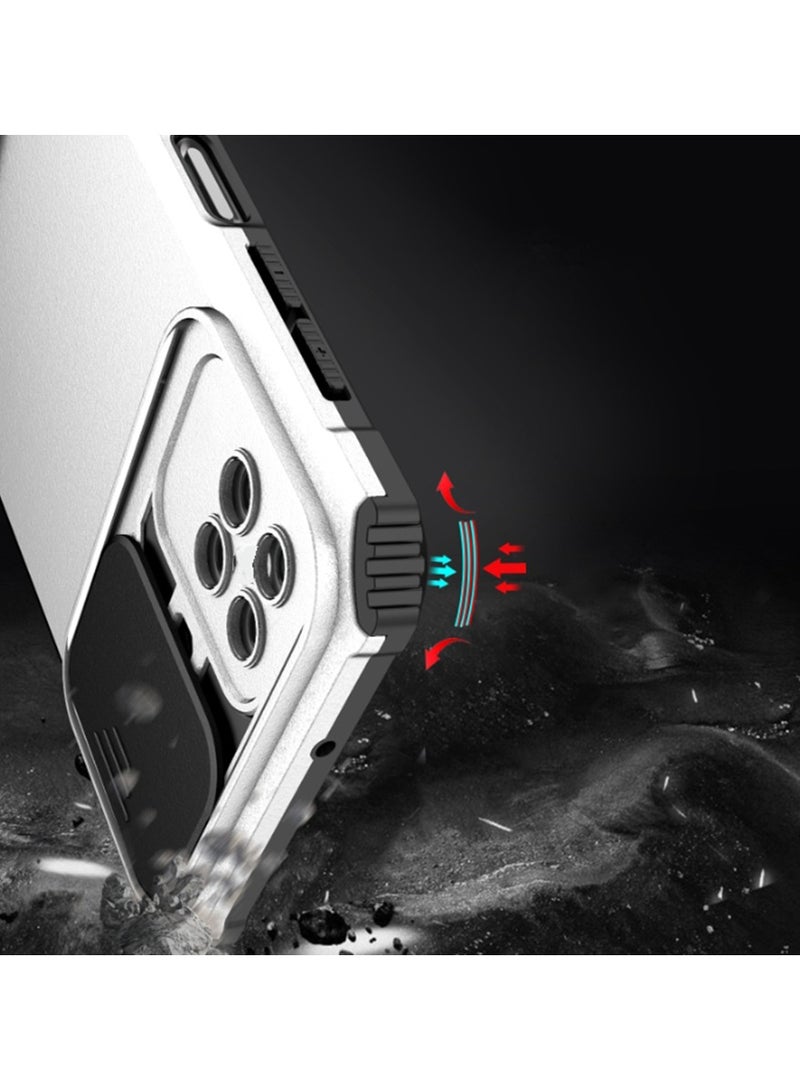 Xiaomi Redmi 9C / 10A 4G Mobile Phone Case Cover, Innovative Telescopic Bracket, Sliding Protection Camera Window, Bumper Shockproof Phone Back Cover - Image 4