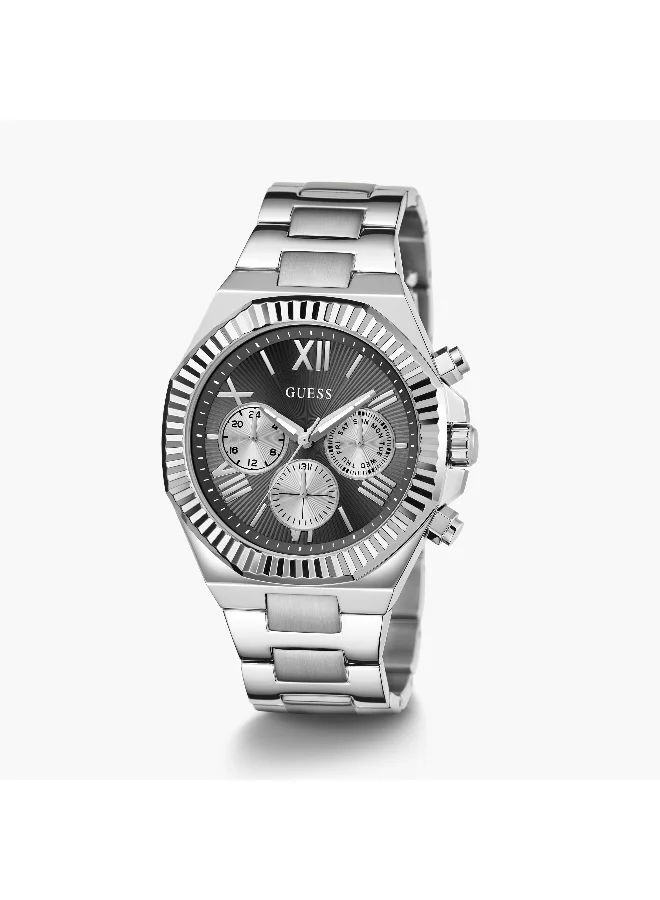 جس Silver Chronograph Watch for Men