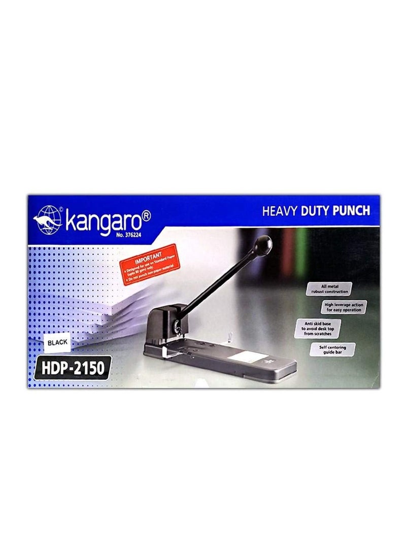 Kangaro Heavy Duty Two Hole Paper Punch With 150 Sheet Capacity - Image 2