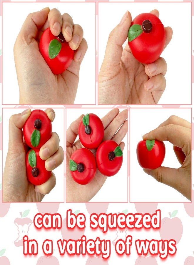 Baaxxango 24 Pieces of Fruit Stress Ball Toys,Red Fruit Stress Relief Balls,Fruit Fidget Stress Balls for School Carnival Reward Party Favor Supplies Back to School Decor - Image 3