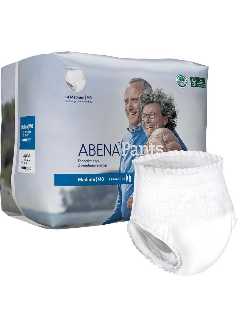 Abena Abena Pants Light Premium Protective Underwear, Level 0, (Medium To Large Sizes) Medium, 14 Count 