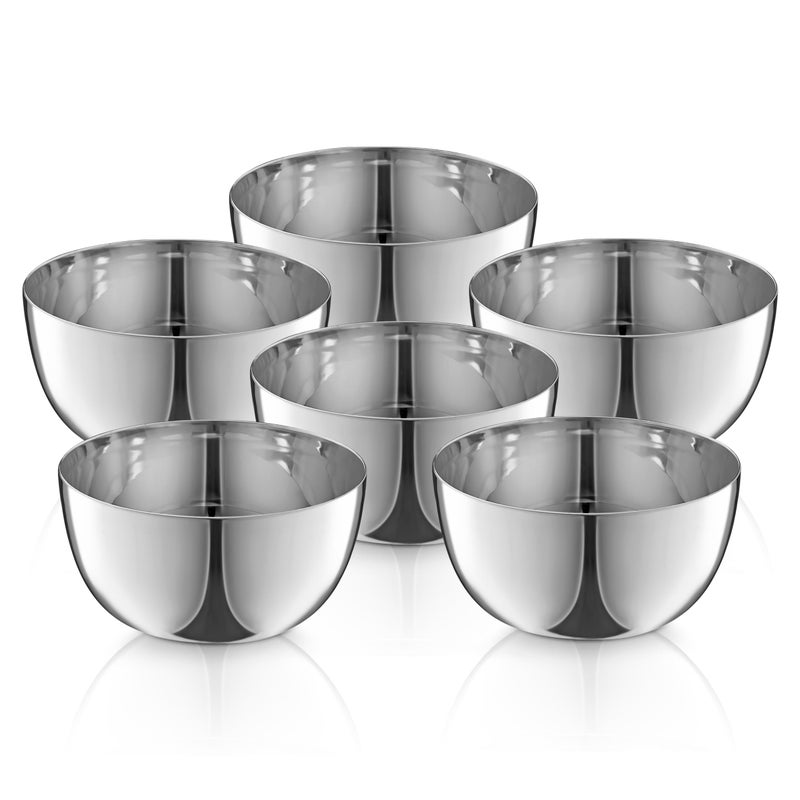 JENSONS Premium Stainless Steel 9 cm Curry Bowl 200ml | Dal Bowl | Wati Set of 6 | Serving Dessert Vegetable Soup Wati Vati Bowls Katori Set - Image 1