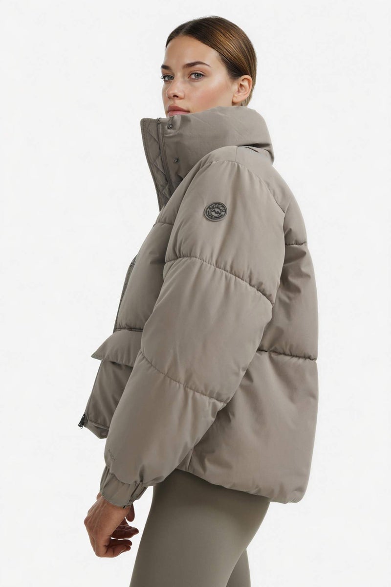 DeFactoFit Oversize Fit Stand Collar Pockets Puffer Jacket - Image 4