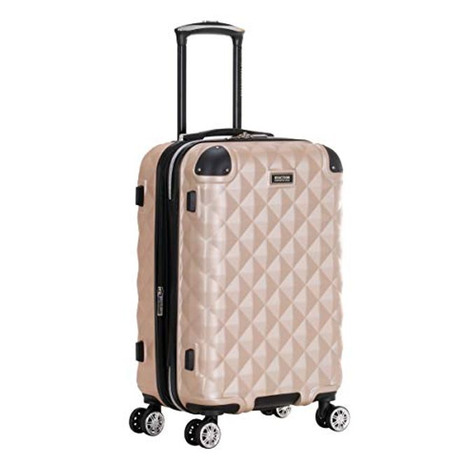 Kenneth Cole Reaction Diamond Tower Collection Lightweight Hardside Expandable 8-Wheel Spinner Travel Luggage, Rose Gold, 20-Inch Carry On - Image 4