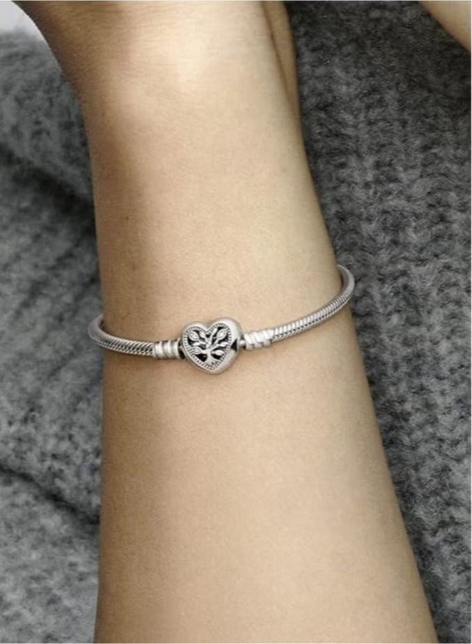 Chomel Tree of Life Bracelet with Heart Clasp 20cm for Women - Image 3