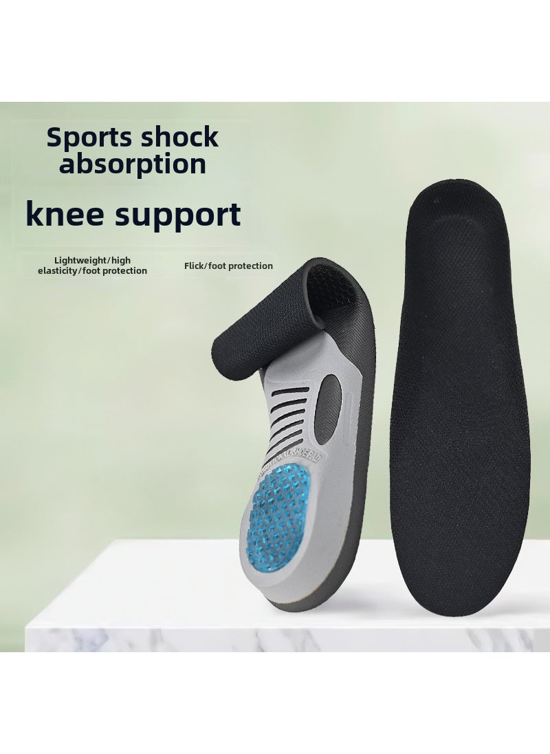 Generic Arch Support EVA Insoles for Men  Women Black 