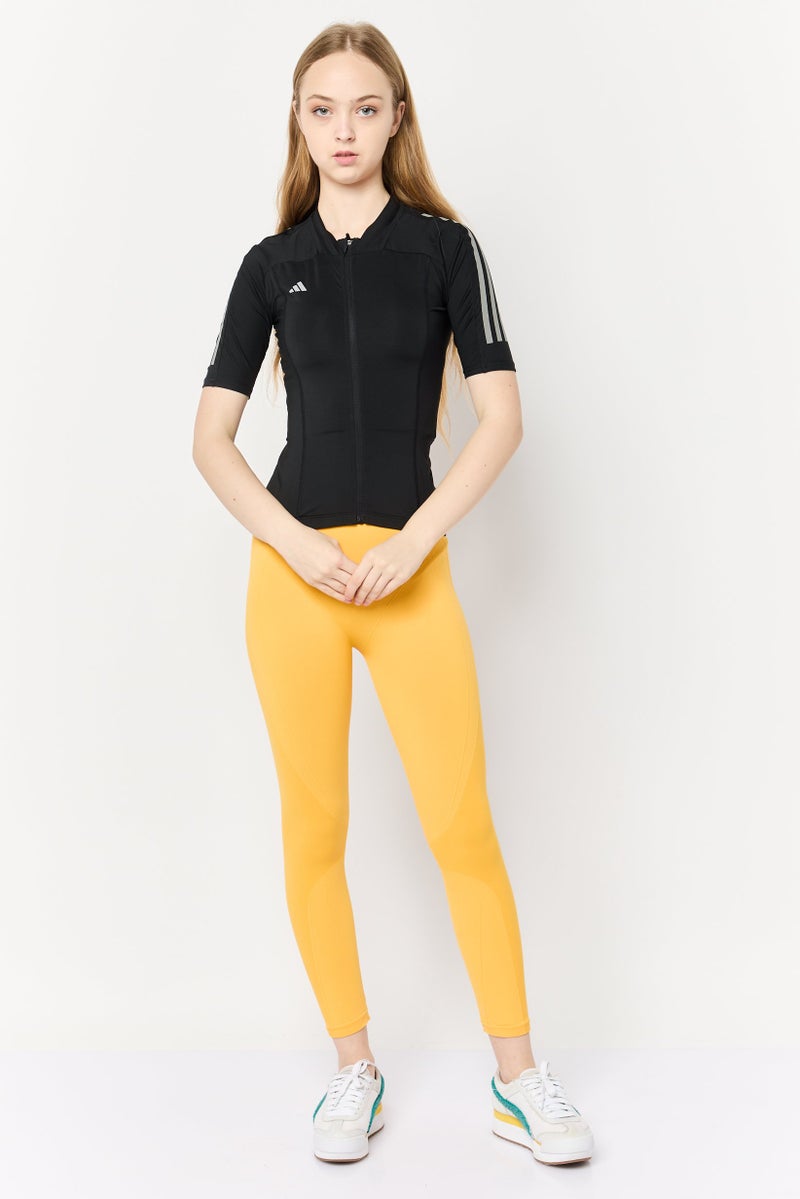 Adidas Women Sportswear Fit Short Sleeves Cycling Jersey Top, Black - Image 2