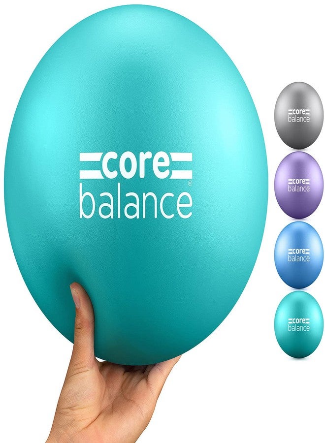 Core Balance 9 Inch Anti Burst Pilates Ball with Inflation Tube, Mini Exercise Ball for Yoga, Barre, Stretching and Core Stability Workout (Teal) - Image 1