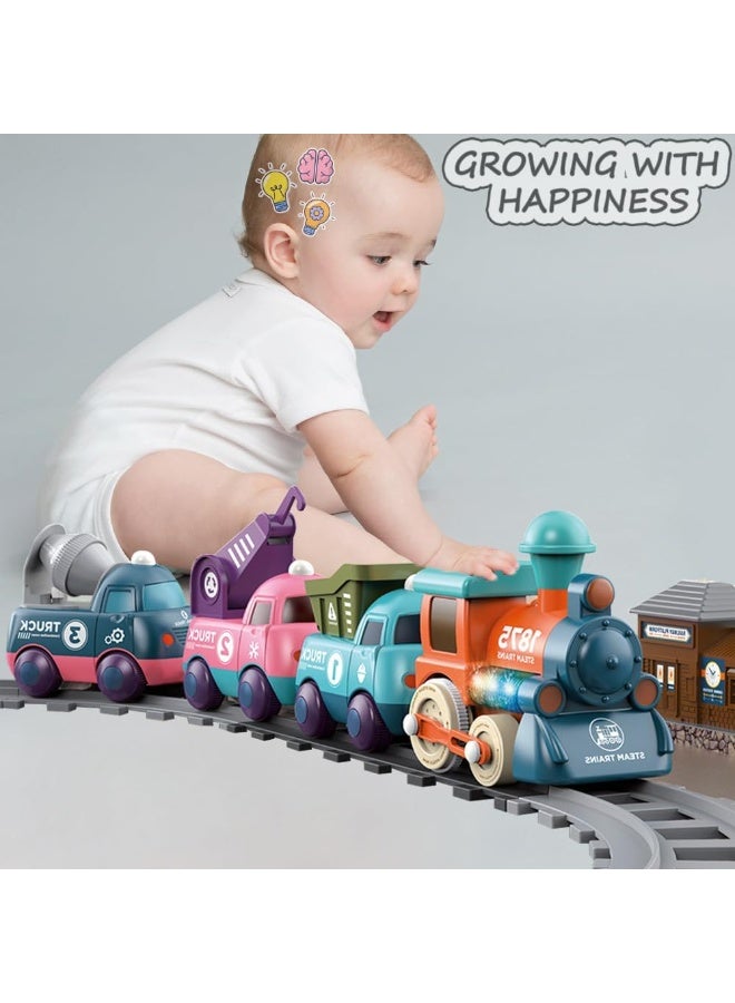 Lighting & Music Train Toy for Kids, Magnetic Train Toys for Toddlers 3+, Electric Train Set with Train Tracks Accessories Battery Operated, Birthday for Boys Girls Age 4 5 6 7 - Image 4