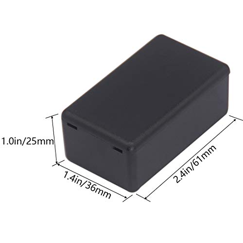 Zulkit 5Pcs Project Boxes ABS Plastic Electrical Project Case Power Junction Box Black 2.40 x 1.41 x 0.98 inch (61 x 36 x 25 mm) - Image 2