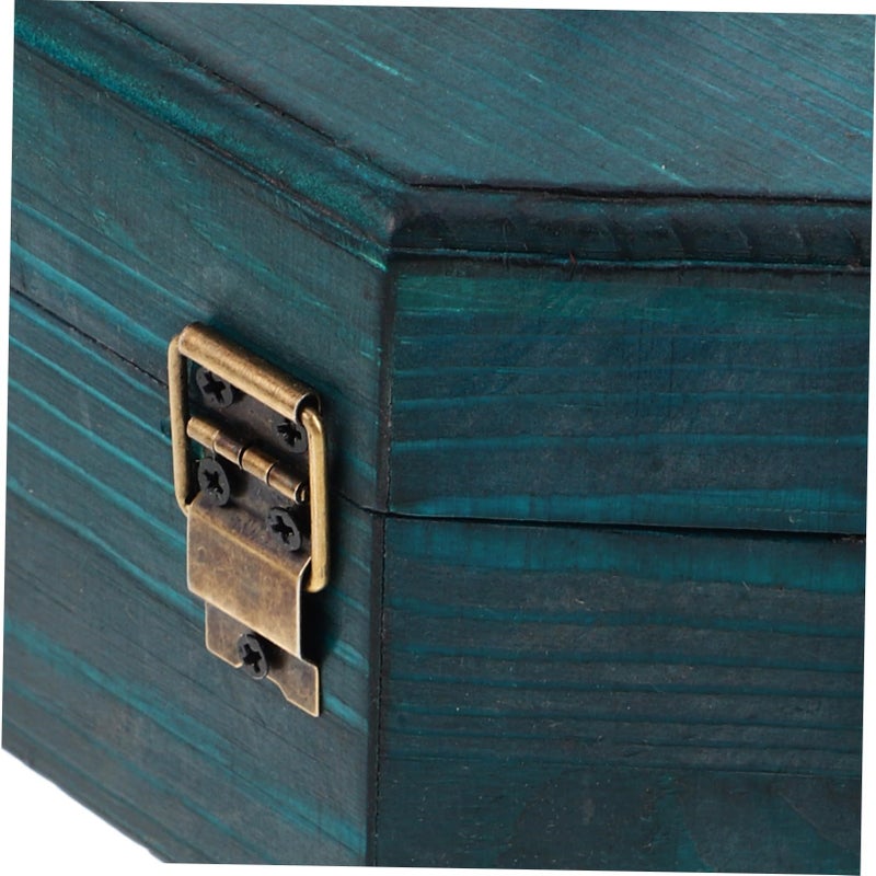 Vintage Wooden Jewelry Box With Portable Handle 6012a Solid Wood Organizer For Necklaces Rings Earrings Accessories - Image 4